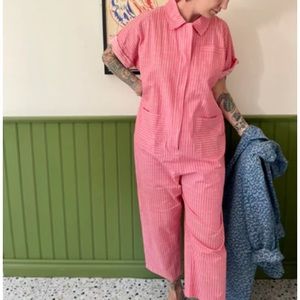Red Sky Pinstripe Jumpsuit Boilersuit Romper